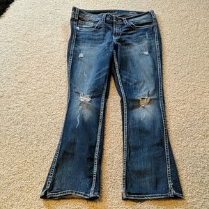 Silver twisted boot cut